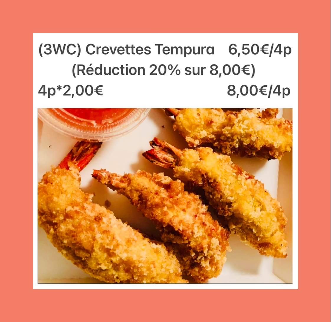 Crevettes tempura