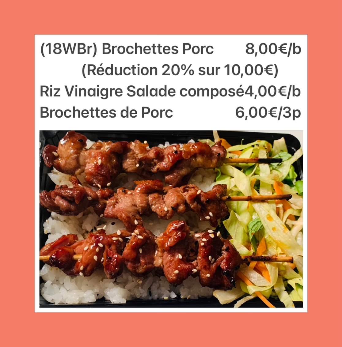 Brochettes de porc