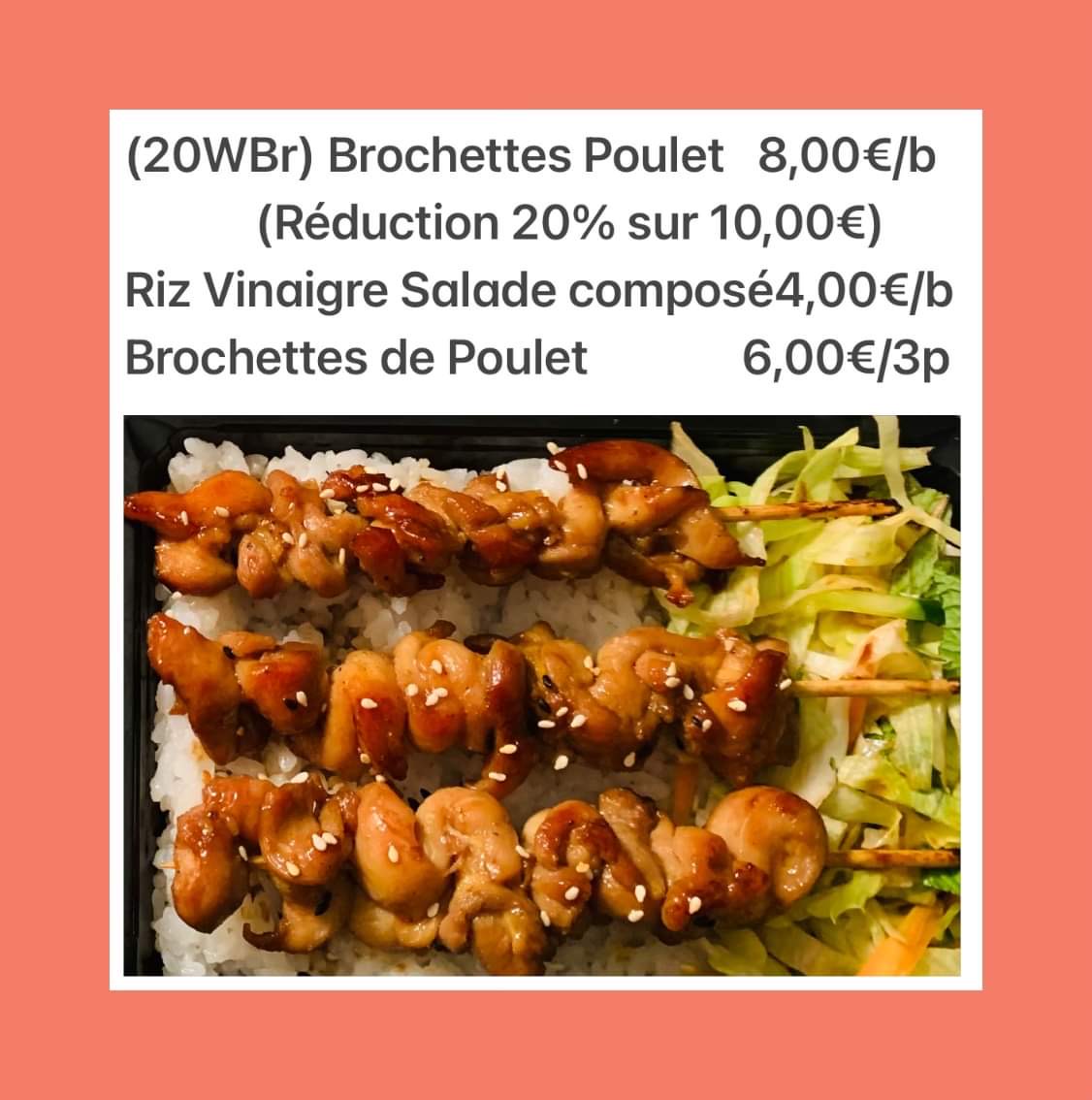 Brochettes de poulet