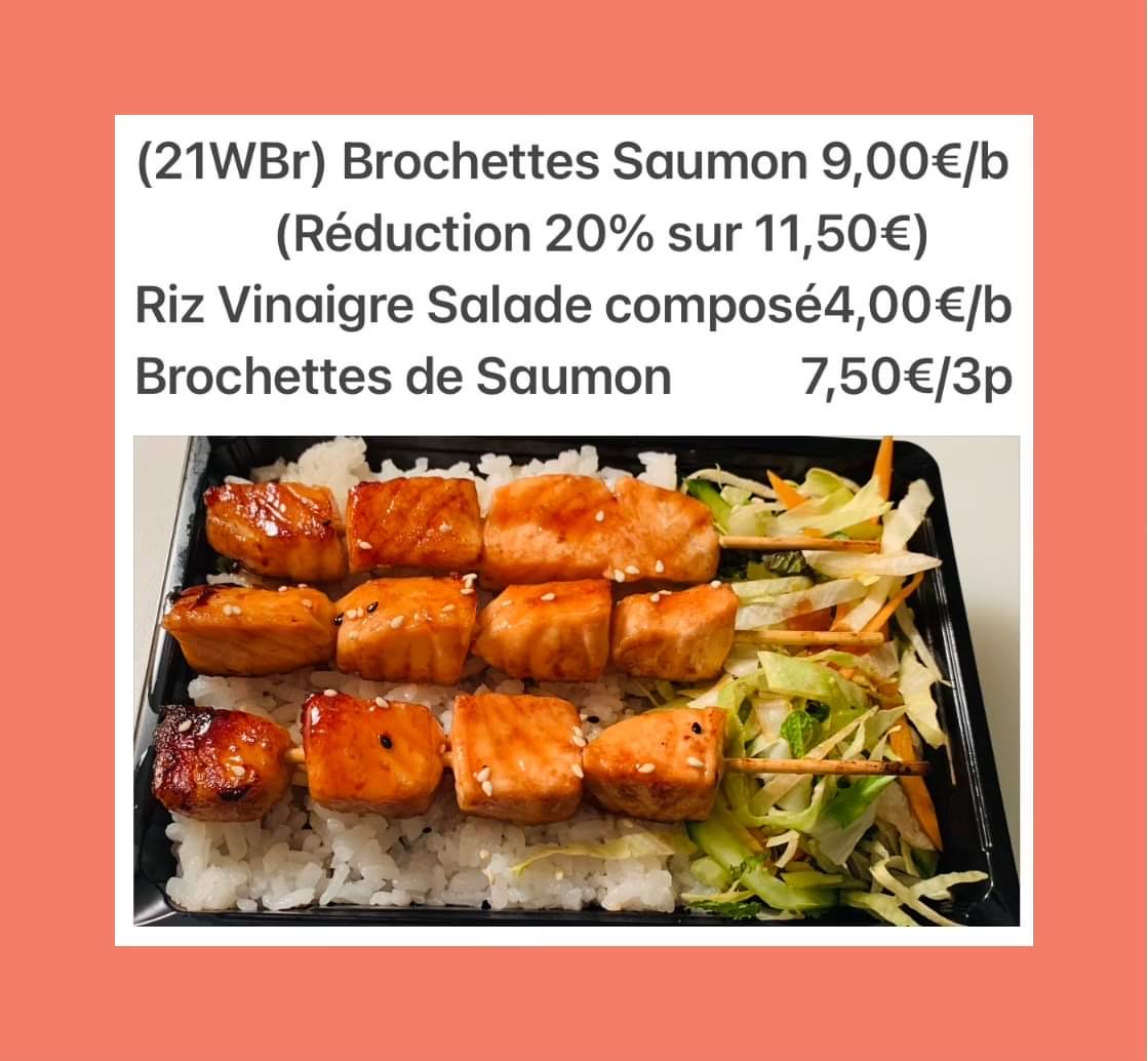 Brochettes de saumon